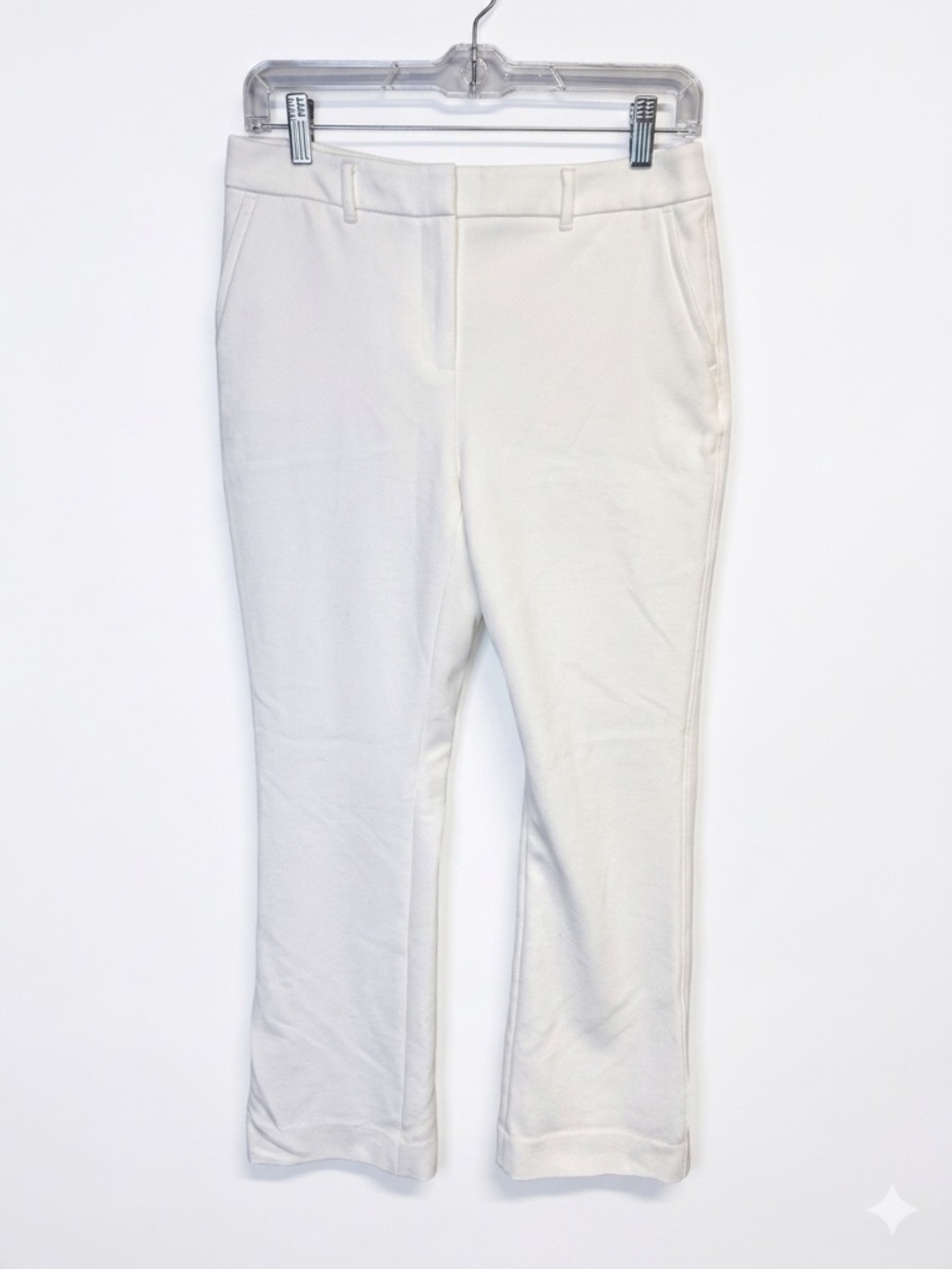 WHBM White The Boot Ankle Dress Pants Size 4P Petite Crop Stretch Career